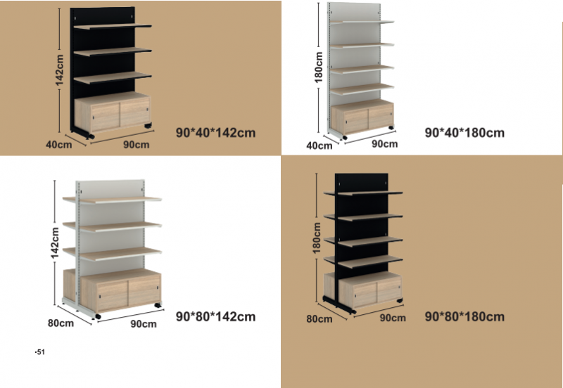 Tvirta medinė lentyna + kabinetas